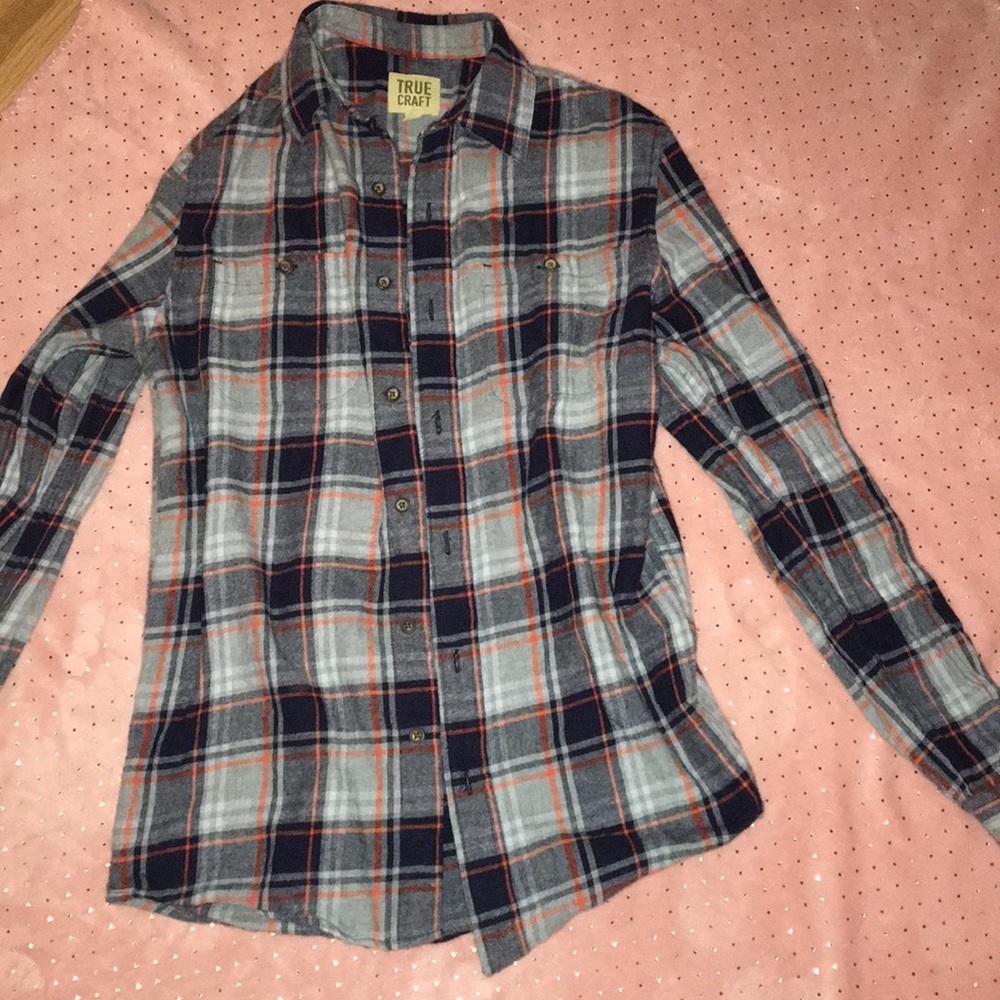 Adult small true craft long sleeve button down